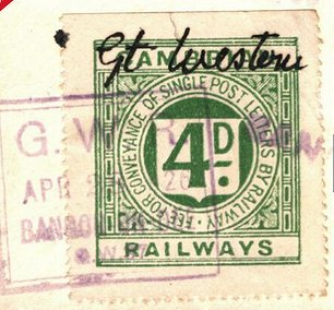 Railway Letter Stamps Cambrian Railways cover